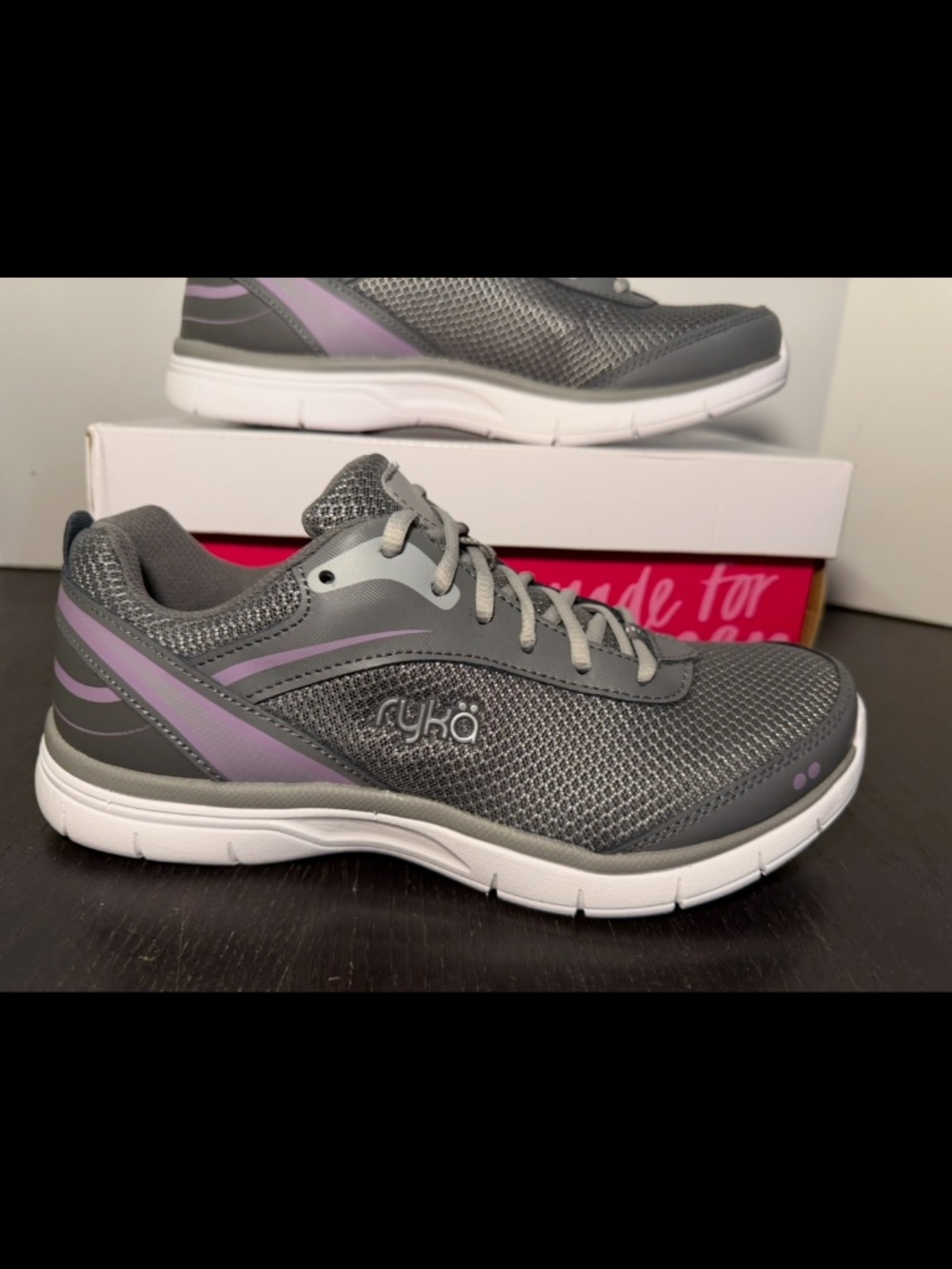 Ryka Destiny 2 Walking/Running Sneakers Shoes Grey/Purple Womans 9M